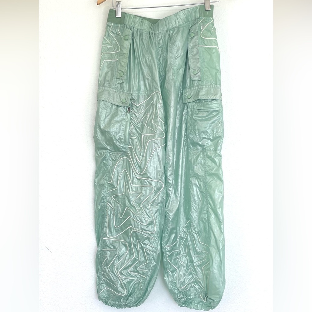 NWOT Free People Movement Color Burst Shine Hike Pants Womens Small Glacial Mist